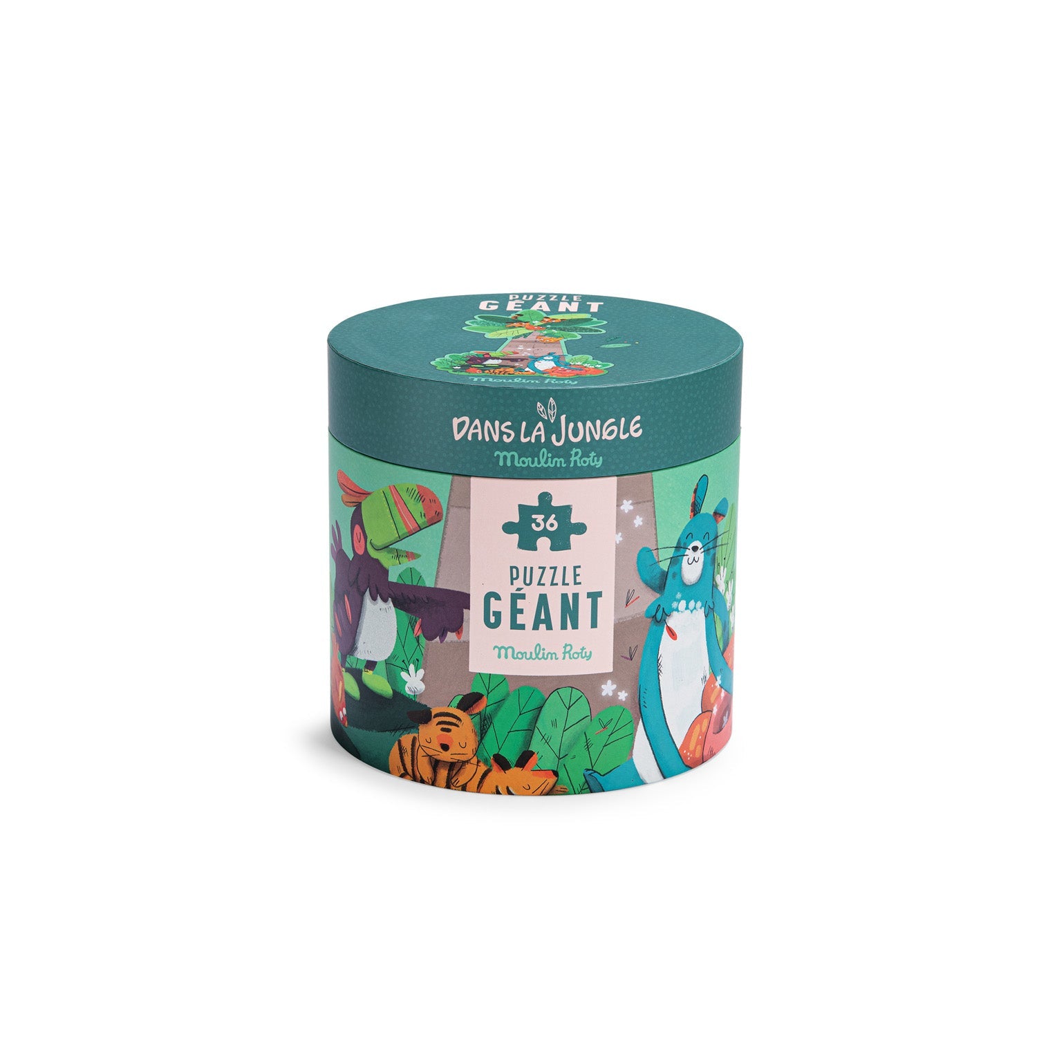 Puzzle gigant pentru copii în formă de palmier "Dans la jungle" | Moulin Roty - Moulin Roty - EmmaSiLuna.ro