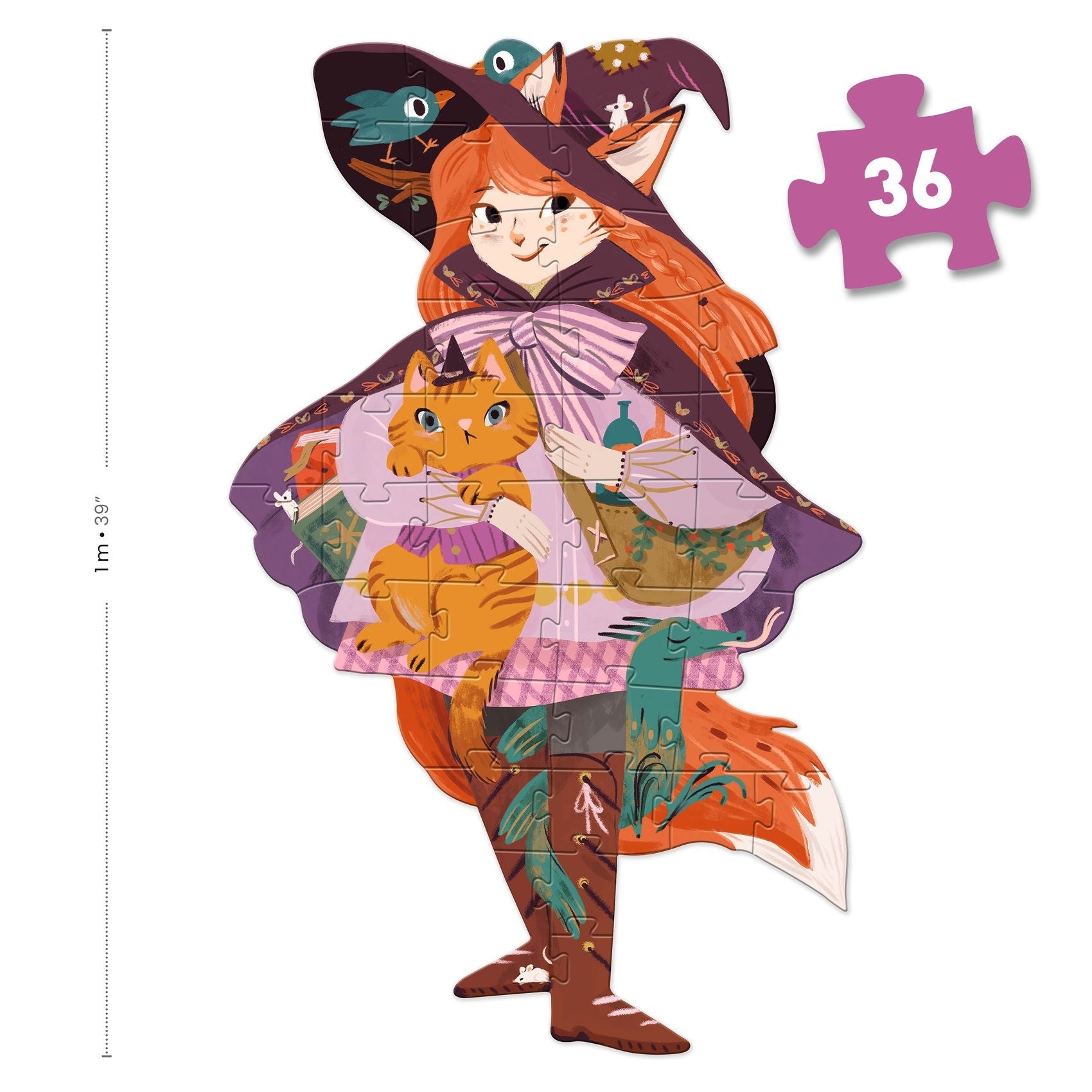 Puzzle - Puzzle gigant Vrăjitoarea Lily | Djeco - 3