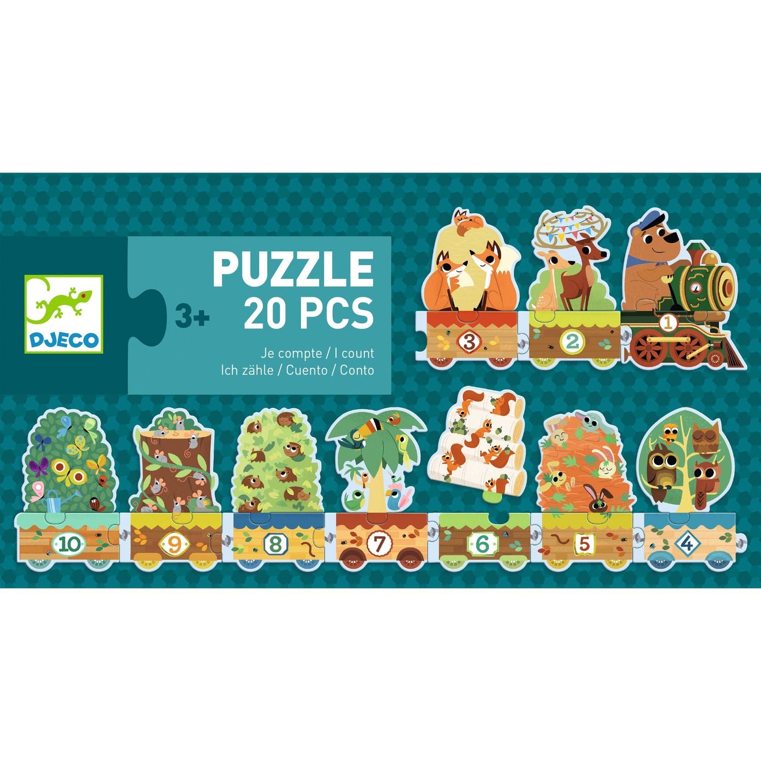 Puzzle - uri - Puzzle Învăţ să număr, 3+ ani | Djeco - 2