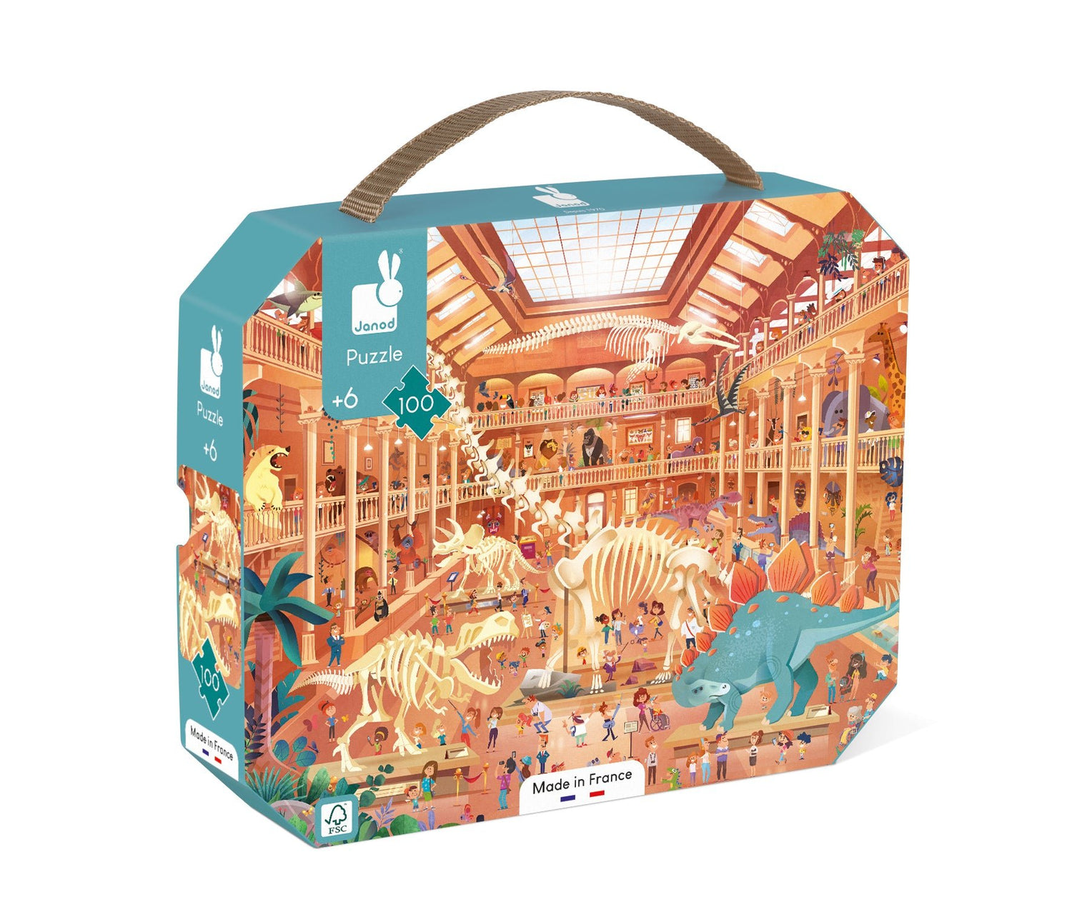 Puzzle - uri - Puzzle Muzeul de istorie naturală, 100 piese, 6+ ani | Janod - 3