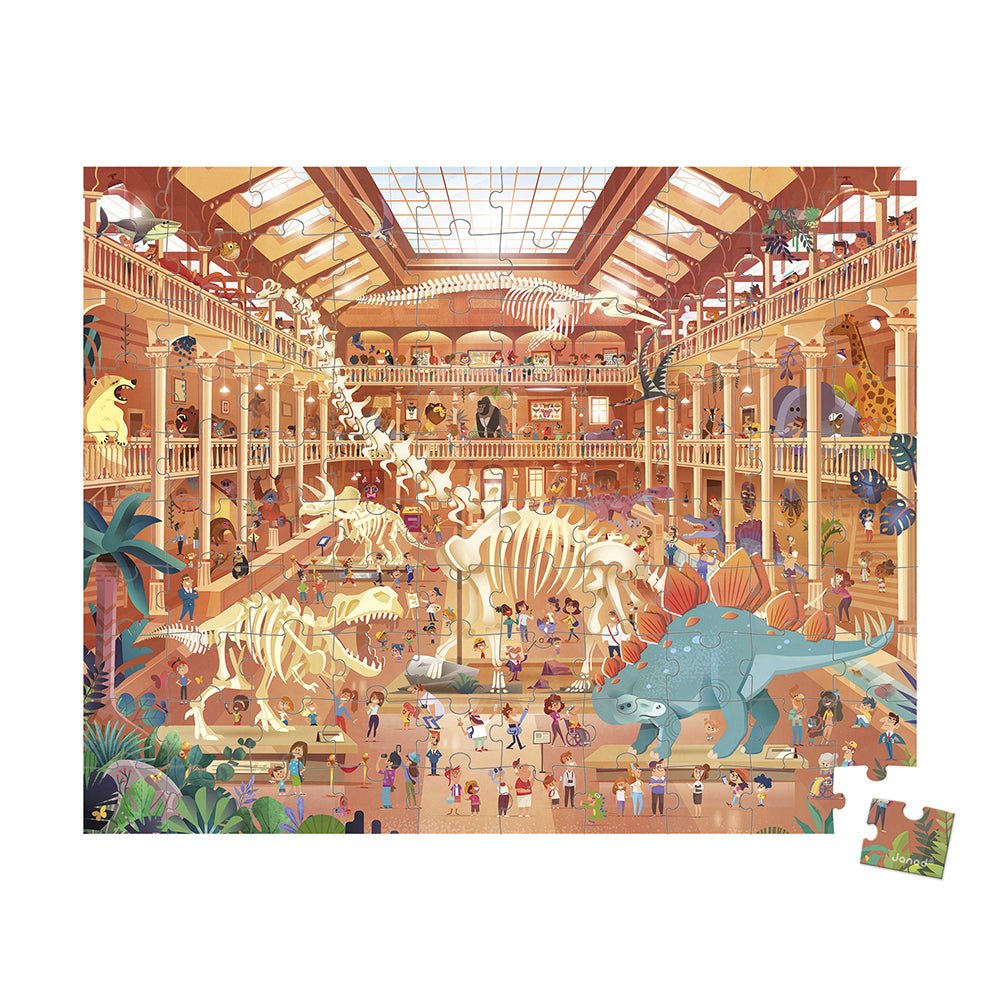 Puzzle - uri - Puzzle Muzeul de istorie naturală, 100 piese, 6+ ani | Janod - 1