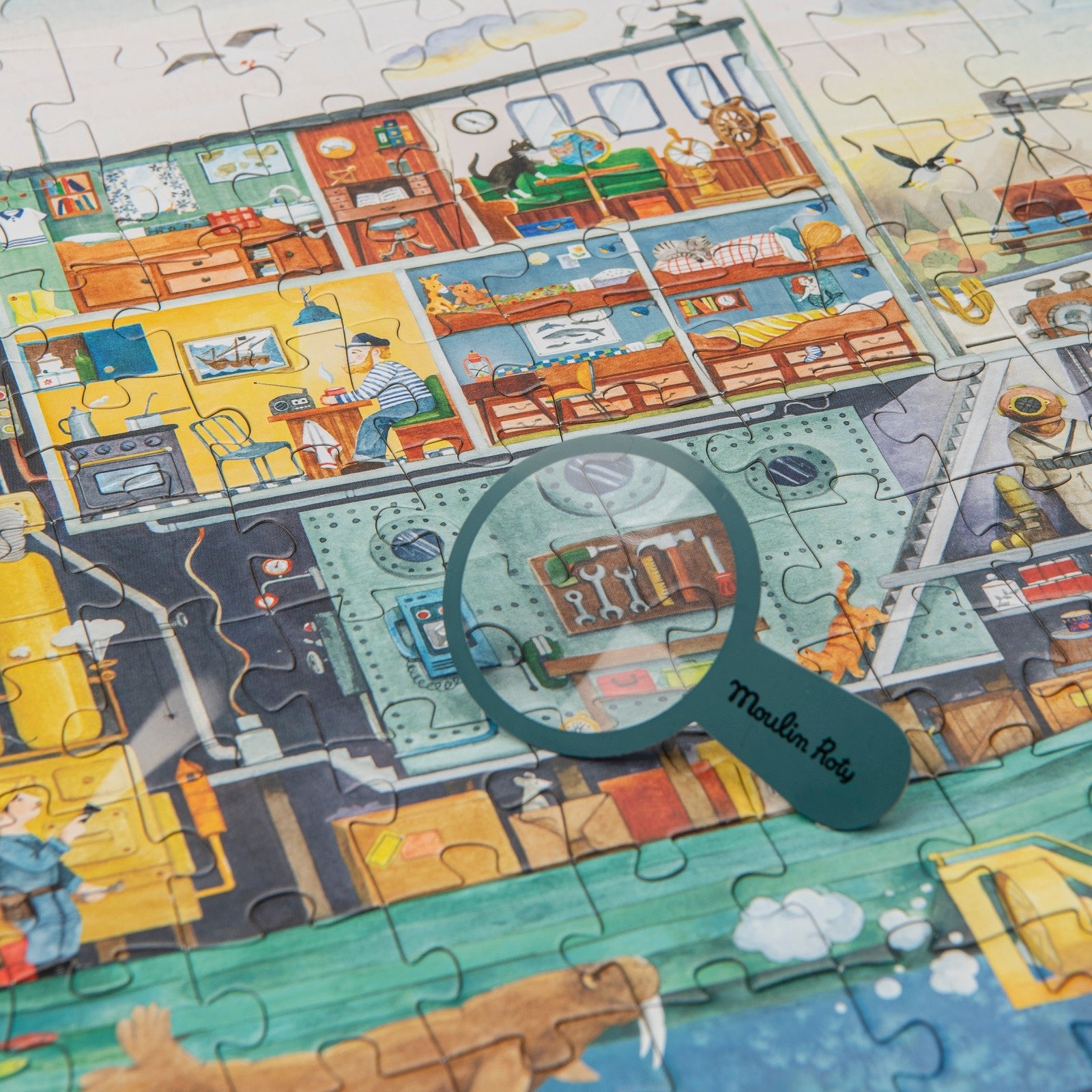 Puzzle - uri - Puzzle - Nava exploratorilor, 200 piese, 6+ ani | Moulin Roty - 3