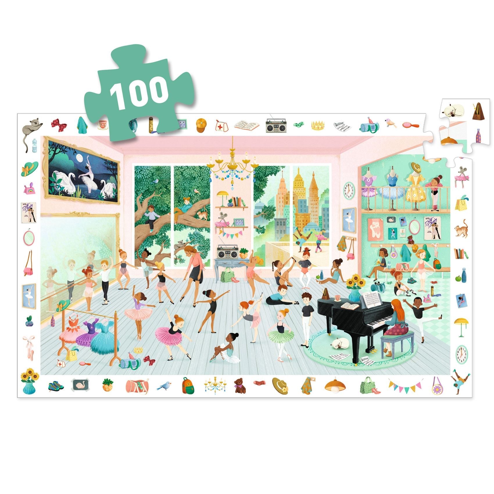 Puzzle - Puzzle observaţie Şcoala de balet | Djeco - 3