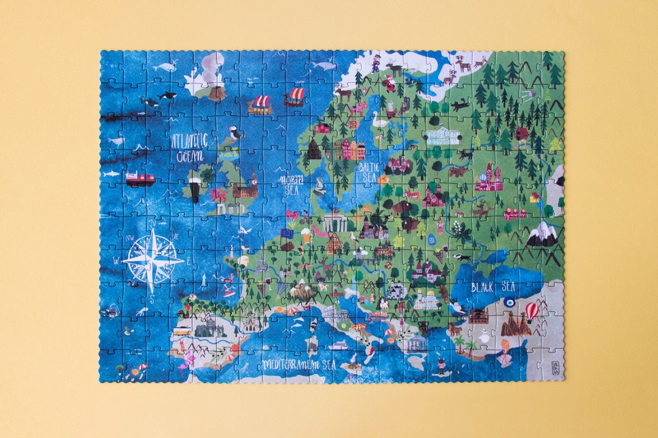 Puzzle pentru copii &quot;Descoperă Europa&quot; | Londji - Londji - EmmaSiLuna.ro