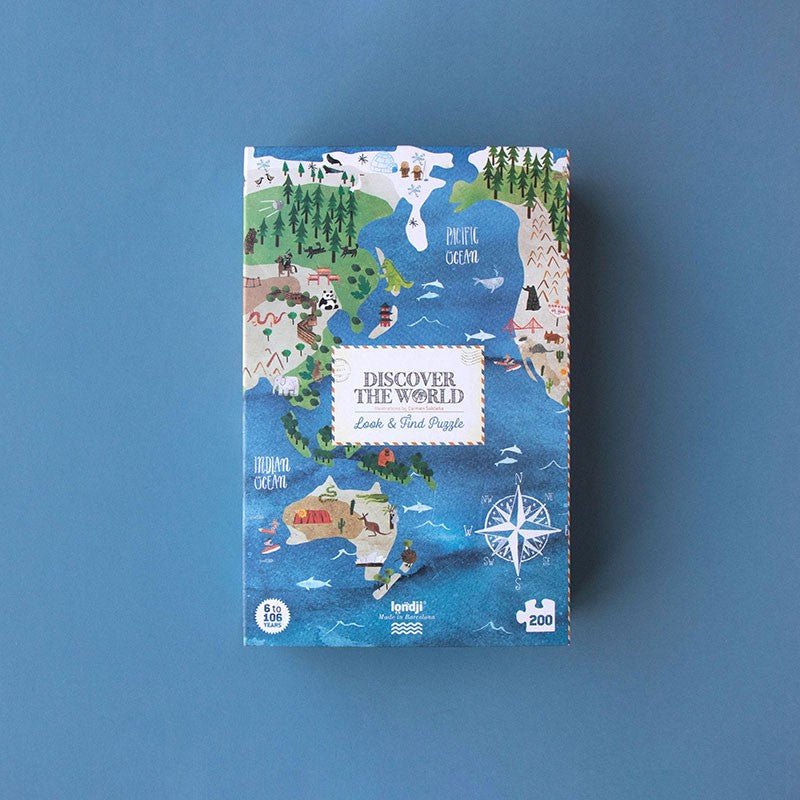 Puzzle pentru copii "Descoperă Lumea" | Londji - Londji - EmmaSiLuna.ro