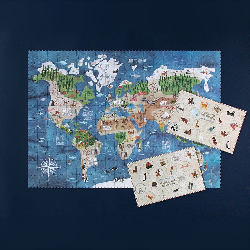 Puzzle pentru copii "Descoperă Lumea" | Londji - Londji - EmmaSiLuna.ro