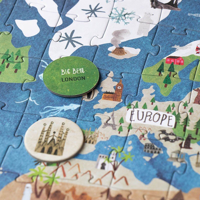 Puzzle pentru copii "Descoperă Lumea" | Londji - Londji - EmmaSiLuna.ro