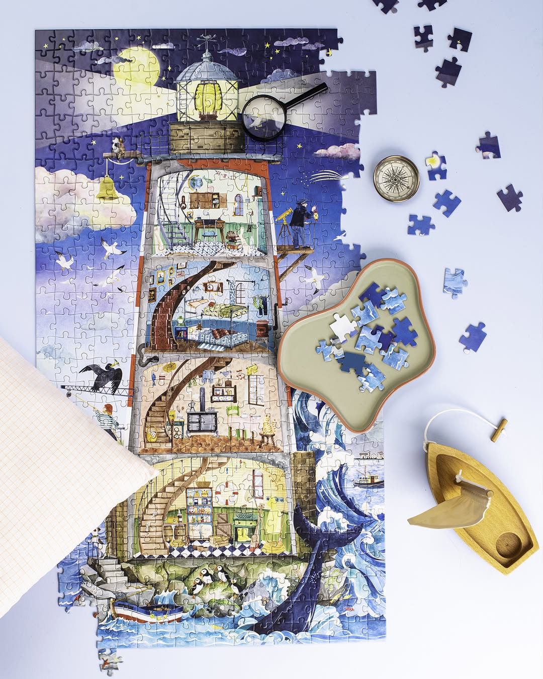 Puzzle - uri - Puzzle pentru copii - Farul, 500 piese, 8+ ani | Moulin Roty - 1