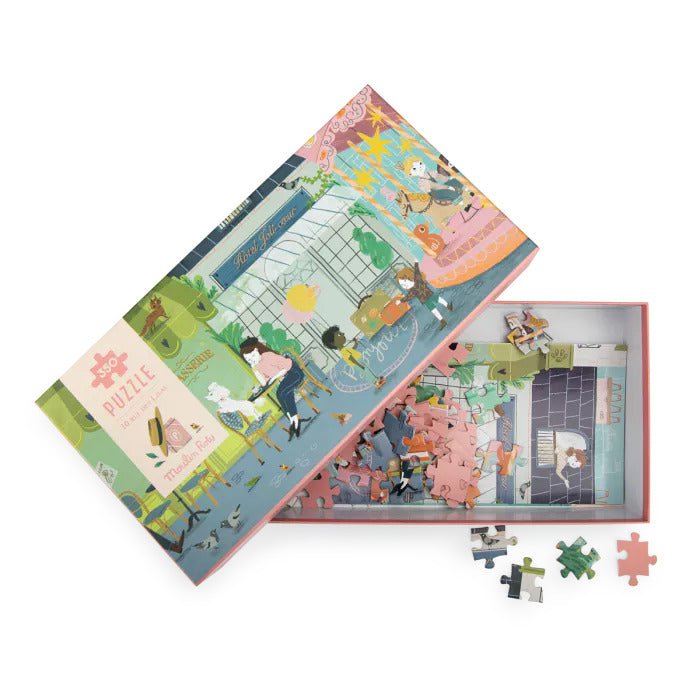 Puzzle - uri - Puzzle pentru copii - Les Parisiennes 10 rue des Lilas, 350 piese, 7+ ani | Moulin Roty - 2
