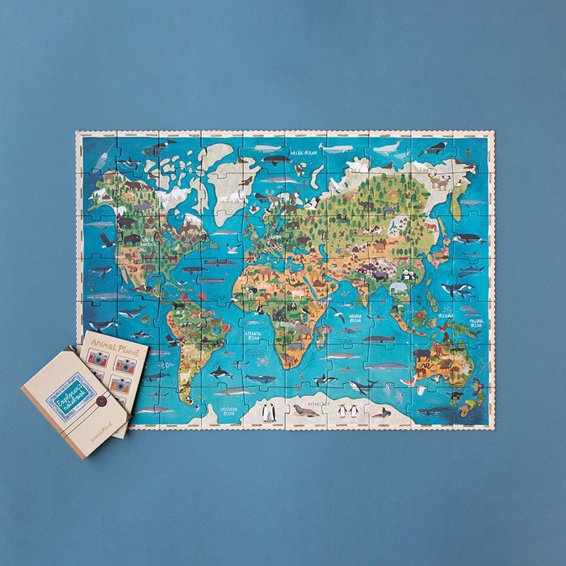 Puzzle pentru copii "Planeta animalelor" | Londji - Londji - EmmaSiLuna.ro