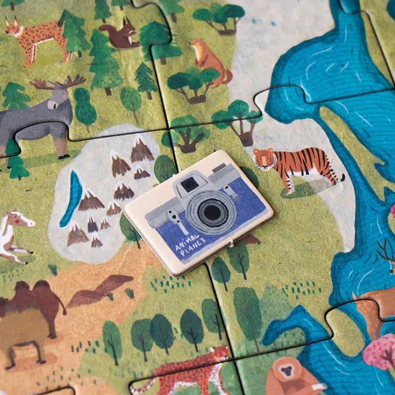 Puzzle pentru copii "Planeta animalelor" | Londji - Londji - EmmaSiLuna.ro