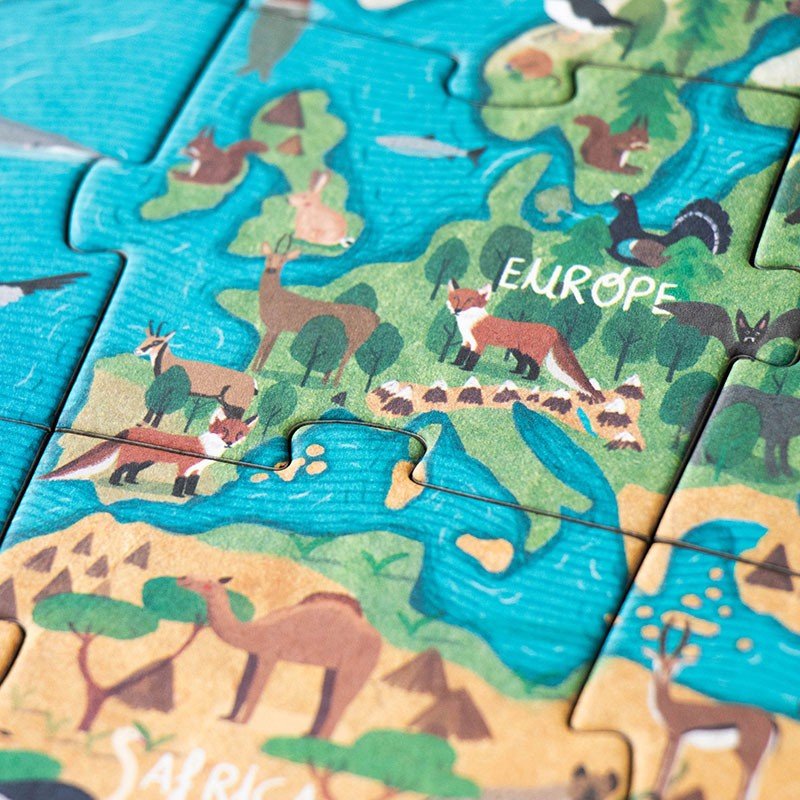 Puzzle pentru copii "Planeta animalelor" | Londji - Londji - EmmaSiLuna.ro