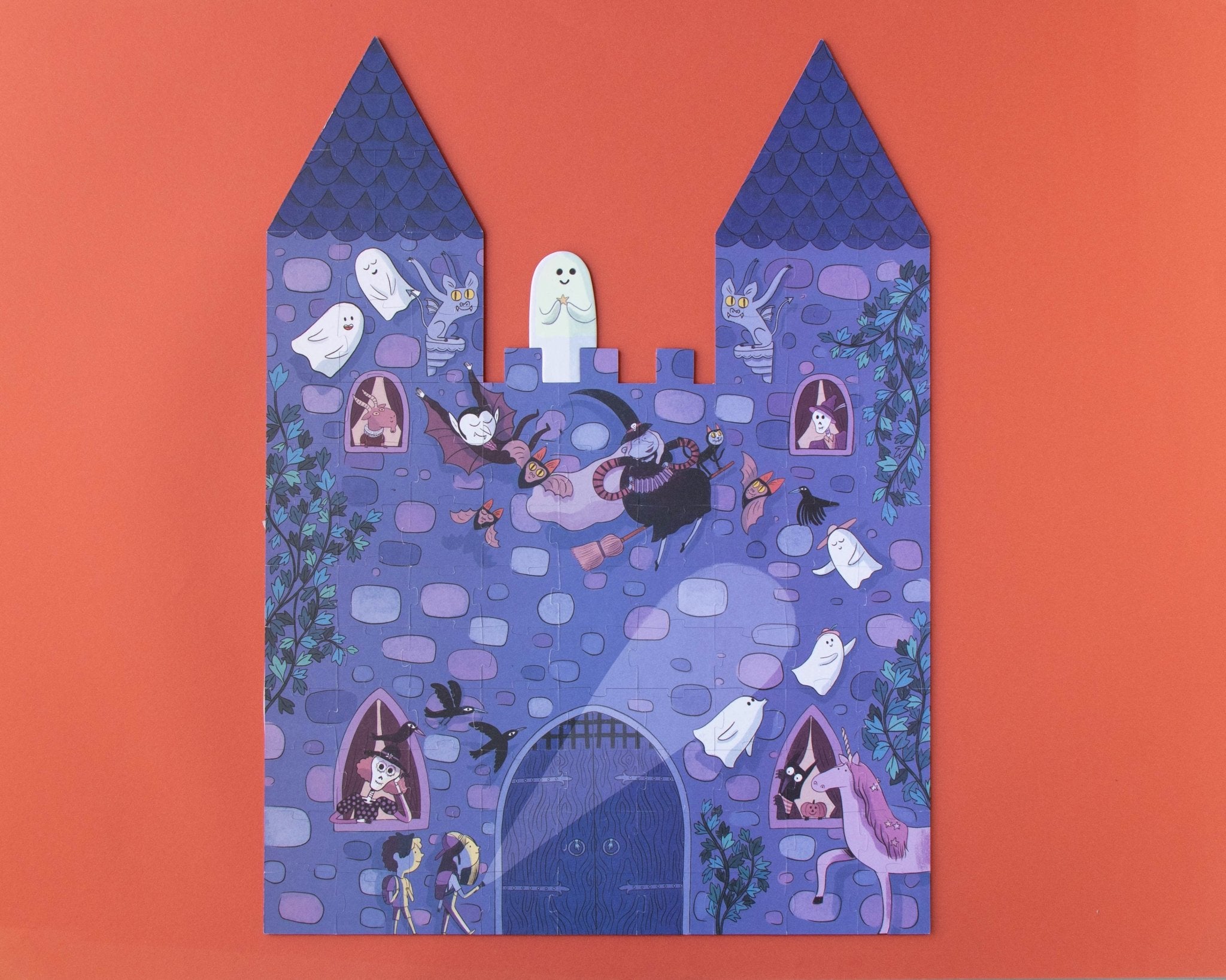 Puzzle - Puzzle reversibil şi fluorescent Castelul bântuit | Londji - 5