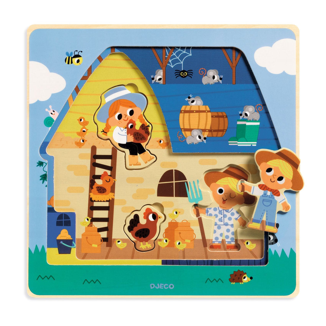 Puzzle - uri - Puzzle straturi - Animale de la fermă, 2+ ani | Djeco - 2