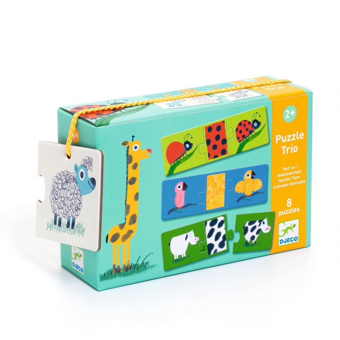 Puzzle - uri - Puzzle trio - Animale dezbrăcate, 3+ ani | Djeco - 1