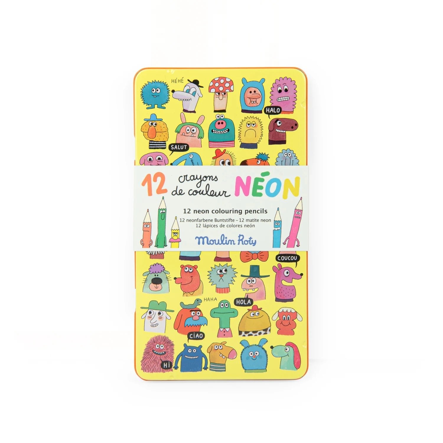 Desen şi pictură - Set 12 creioane colorate neon , 3+ ani | Moulin Roty - 1
