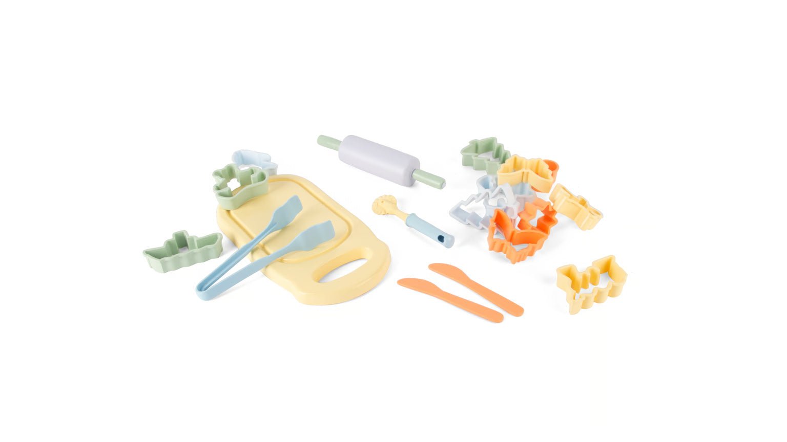 Jucarii creative - Set 18 forme și ustensile pastelate pentru plastilină "Pastels" | Dantoy