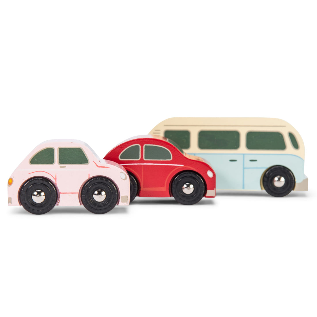 Vehicule de jucărie - Set 3 mașinuțe retro din lemn, 3+ ani | Le Toy Van - 2