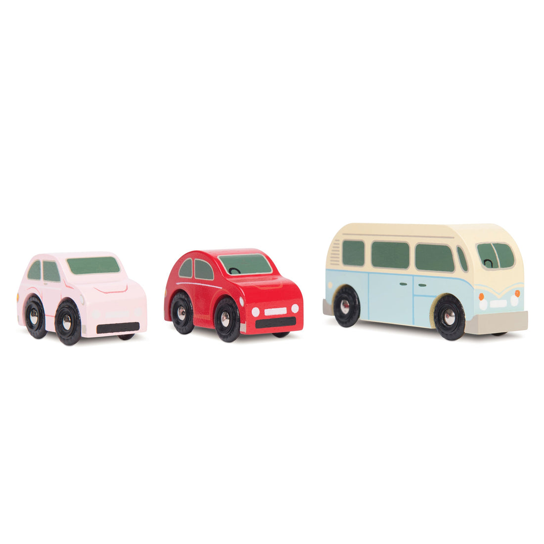 Vehicule de jucărie - Set 3 mașinuțe retro din lemn, 3+ ani | Le Toy Van - 1
