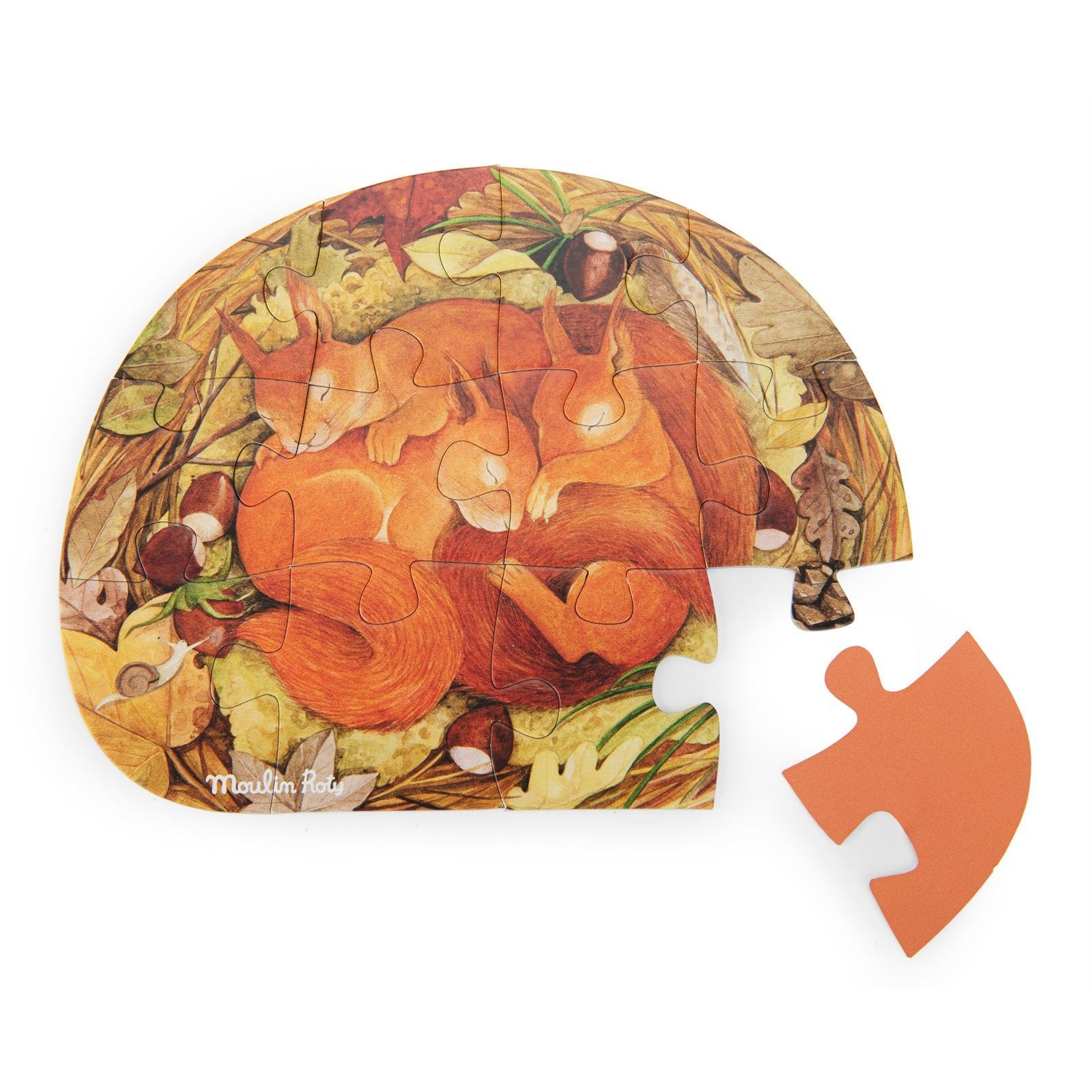 Puzzle - uri - Set 4 mini puzzle - uri cu animale, 12 piese fiecare, 3+ ani | Moulin Roty - 5