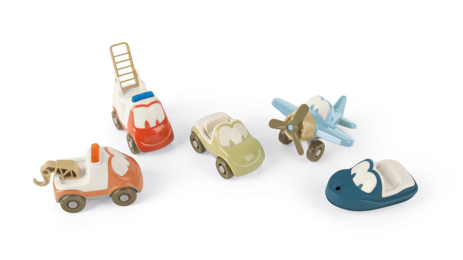Vehicule - Set 5 vehicule "Funcars" din BIOplastic fabricat din trestie de zahăr | Dantoy