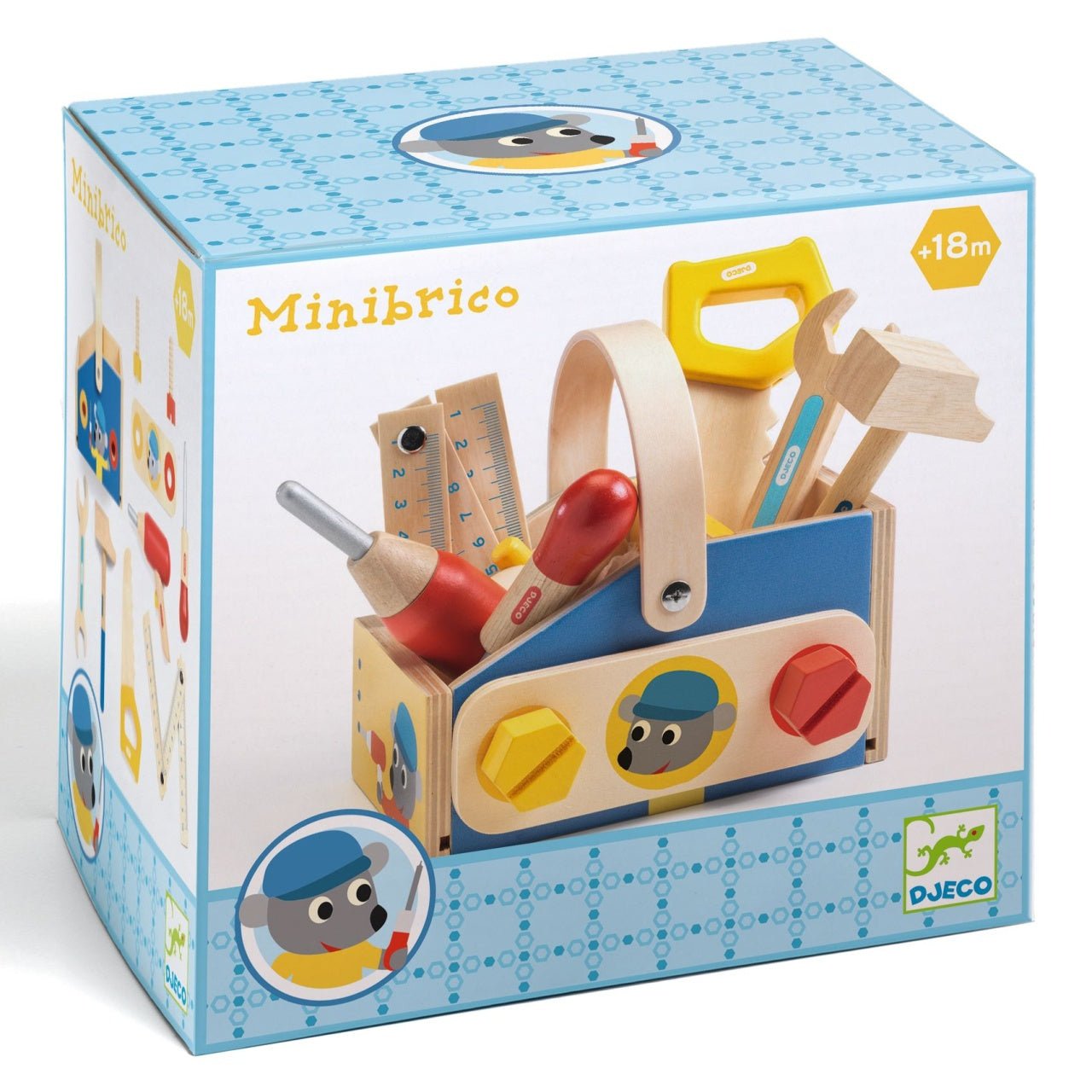  - Set bricolaj - Trusă de scule din lemn Minibrico | Djeco - 4