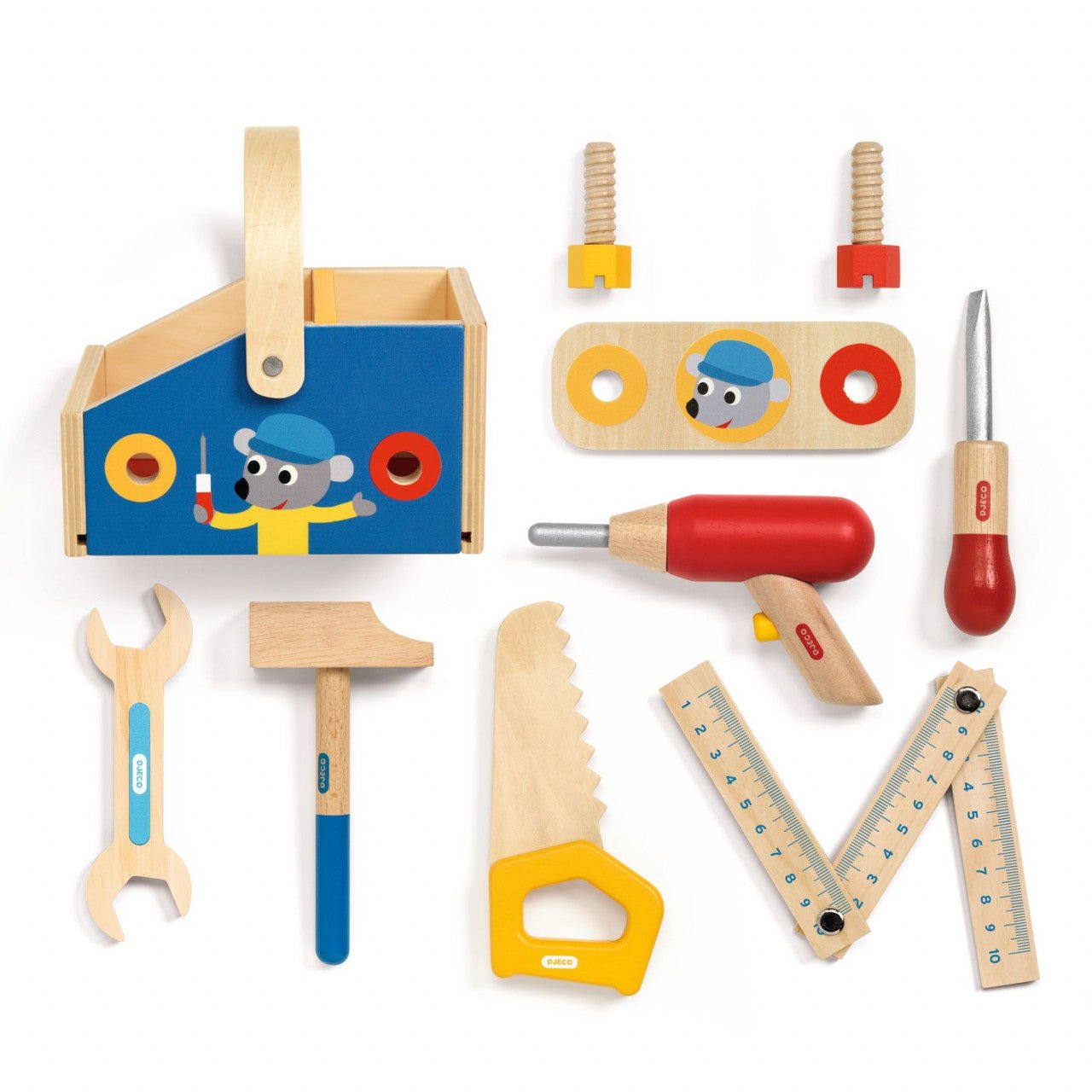  - Set bricolaj - Trusă de scule din lemn Minibrico | Djeco - 3