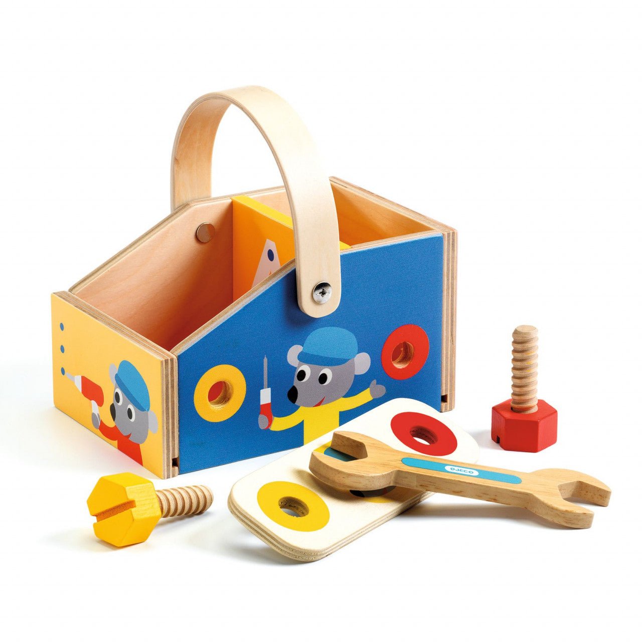  - Set bricolaj - Trusă de scule din lemn Minibrico | Djeco - 2