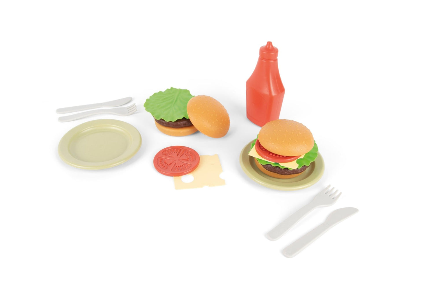 Accesorii bucatarie copii - Set Burgeri pentru copii din BIOplastic fabricat din trestie de zahăr | Dantoy