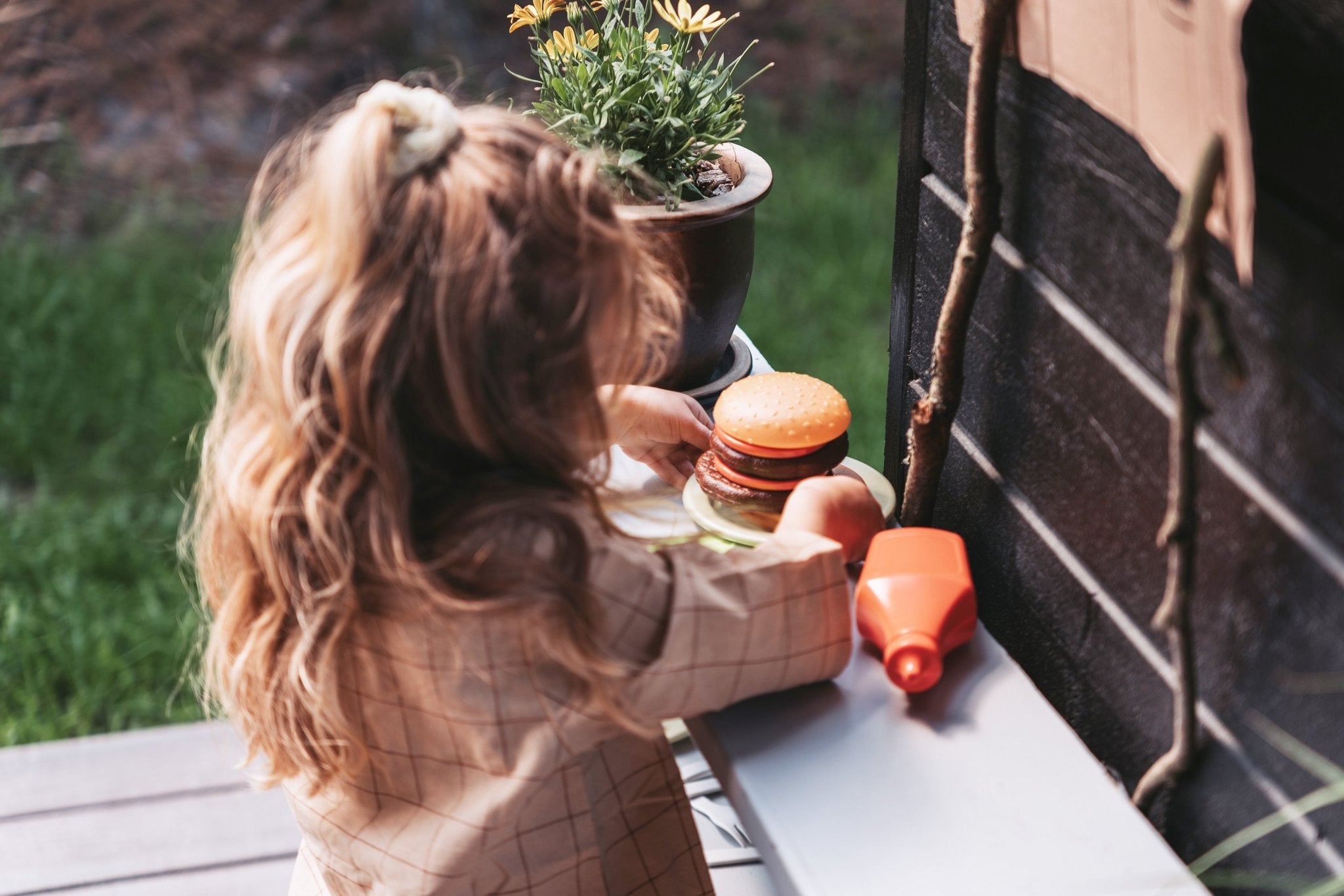 Accesorii bucatarie copii - Set Burgeri pentru copii din BIOplastic fabricat din trestie de zahăr | Dantoy