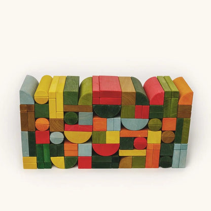 Set Cuburi de construcție din lemn Archiblocks | Multicolor | XXL | Guga Gaga - Guga Gaga - EmmaSiLuna.ro