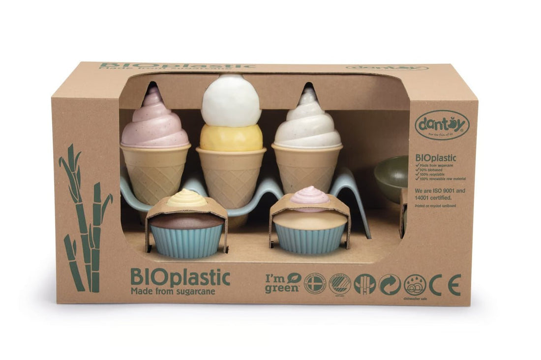 Jucarii creative - Set de înghețată și prăjituri din BIOplastic fabricat din trestie de zahăr | Dantoy