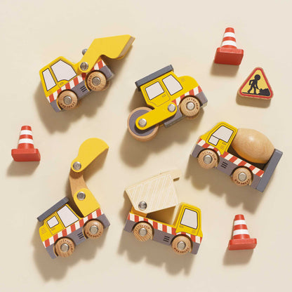 Vehicule de jucărie - Set mașini de construcții, din lemn, 3+ ani | Le Toy Van - 2