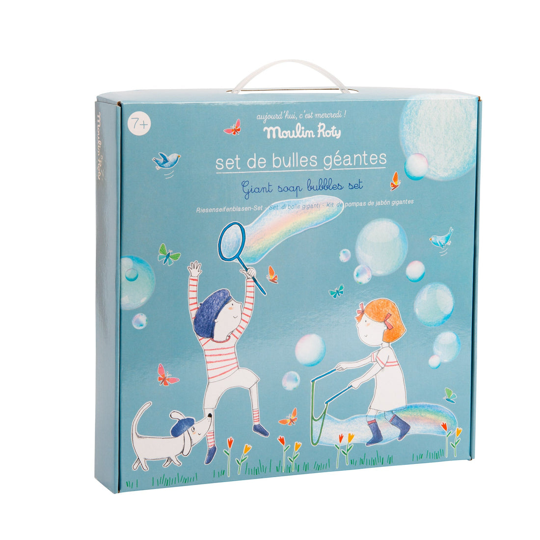 Jucării de exterior - Set pentru baloane de săpun uriaşe, 6 ustensile, 7+ ani | Moulin Roty - 1