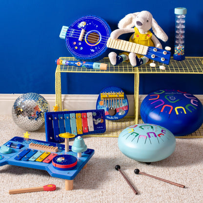 Instrumente muzicale - Tobă metalică - Puce &amp; Pilou, 11 note, 20 cm, 3+ ani | Moulin Roty - 3