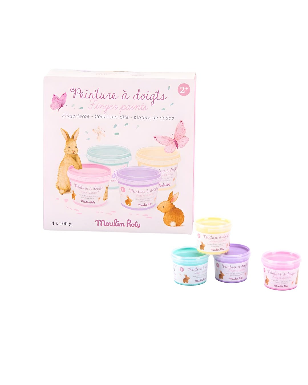 Desen şi pictură - Vopsea pastelată pentru pictura cu degete "Les Rosalies", 2+ ani | Moulin Roty - 1